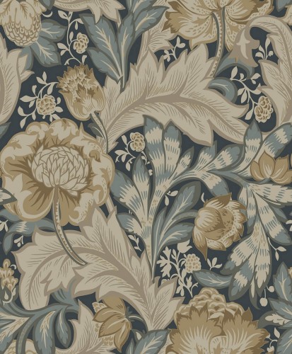 Tapeta kwiaty i liście akantu Seabrook ET12308 Legacy Prints