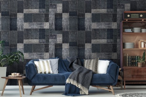 Mural patchwork dżins Mind the Gap JUTE WASHED WP20207 Premium Designer Wallpaper Collection