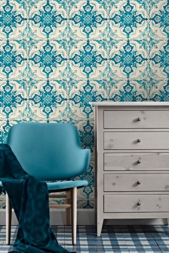 Mural jak płytki Mind the Gap LONGWY WP20180 Premium Designer Wallpaper Collection