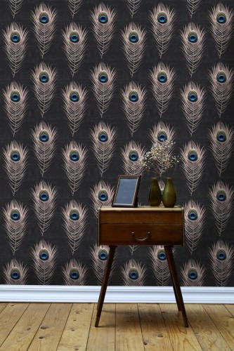 Mural pawie pióra Mind the Gap PEACOCK WP20230 Premium Designer Wallpaper Collection