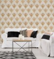 Mural wachlarze w stylu art-deco Mind the Gap REVIVAL Taupe WP20232 Premium Designer Wallpaper Collection