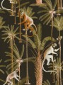 Mural małpy i palmy Mind the Gap BARBADOS Anthracite WP20160 Premium Designer Wallpaper Collection