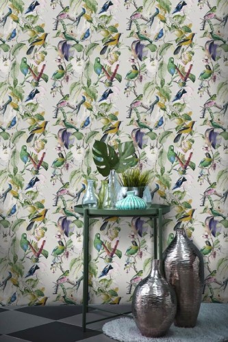 Mural papugi Mind the Gap TROPICAL BIRDS WP20172 Premium Designer Wallpaper Collection