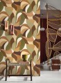 Tapeta abstrakcyjne liście Casamance 76200202 Mandorla Terra Rossa
