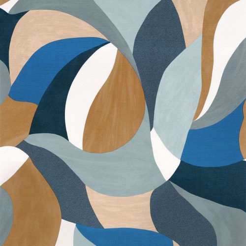 Tapeta abstrakcyjne liście Casamance 76200508 Mandorla Terra Rossa