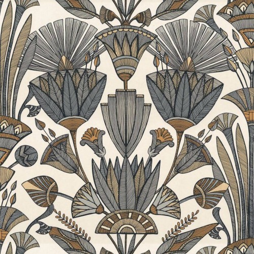 Tapeta roślinna w starożytnym stylu Casamance 76130100 Denderah Bord Du Nil