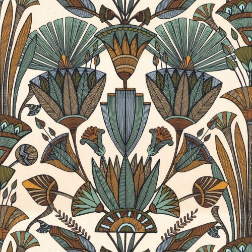 Tapeta roślinna w starożytnym stylu Casamance 76130202 Denderah Bord Du Nil