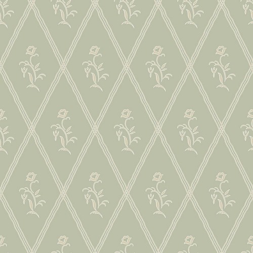 Tapeta kratownica i kwiatki Boras Tapeter Signe 5508 Swedish Grace
