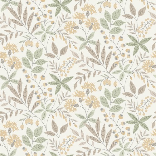 Tapeta Boras 38752 Wilma liście, jagody, kwiaty Borosan Hem