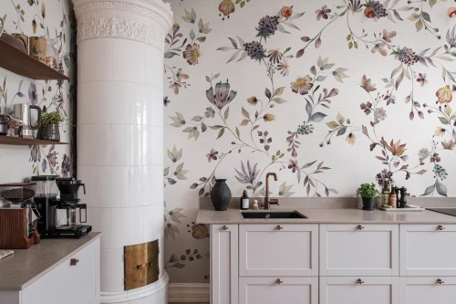 Fototapeta kwiaty i liście Rebel Walls R18656 Blossom Fling Autumn Cottage Core