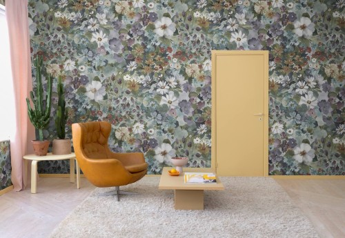 Fototapeta kwietna łąka Rebel Walls R18657 Summer Field Autumn Cottage Core