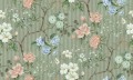 Fototapeta rośliny i paski Rebel Walls R18680 Rose Stripe Green Cottage Core