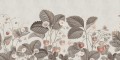 Fototapeta roślinna truskawki i poziomki Rebel Walls R18695 Wild Strawberries Vintage Cottage Core