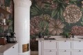 Fototapeta kwiaty piwonie vintage Rebel Walls R18718 Peony Delight Midnight Cottage Core