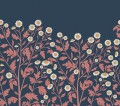 Fototapeta roślinna rumianek Rebel Walls R19585 Chamomile Midnight Cottage Core