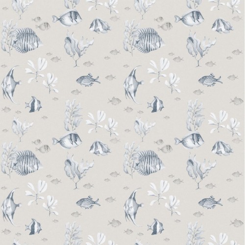 Tapeta rybki w beżach i błękitach Dekornik DEKO.TAP.131