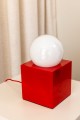 Lampa stołowa z wejściem USB 216705 Bob 14 Red Globen