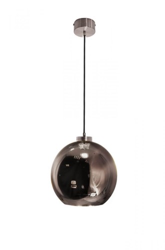 Lampa wisząca szklana kula Famlight Reunion L Inox Stainless Steel