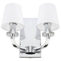 Kinkiet w nowojorskim stylu chrom W02503CH-WH NEW YORK Cosmo Light