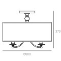 Plafon w stylu Hampton C05442AU-BK ABU DHABI Cosmo Light