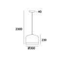 Lampa wisząca nowoczesna P01086WH TRONDHEIM Cosmo Light