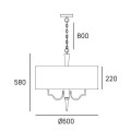 Lampa wisząca w nowojorskim stylu P05922NI-BK WASHINGTON Cosmo Light
