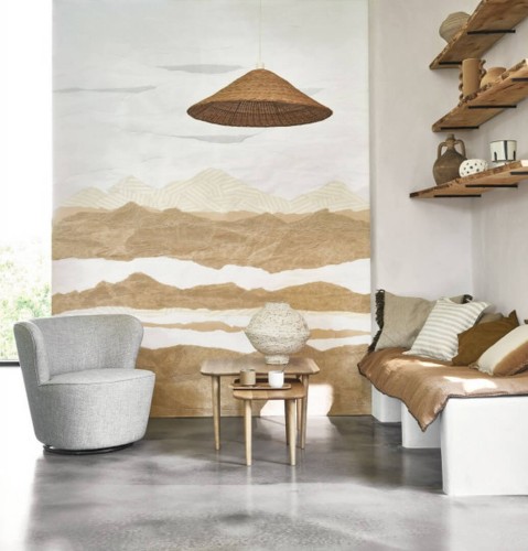 Mural papierowy krajobraz gór Casadeco PAPC 89661303 M Dune De Papier Papercraft