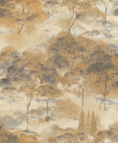 Tapeta zamglony las Casadeco RIVI 89552446 Sila Riverside 4