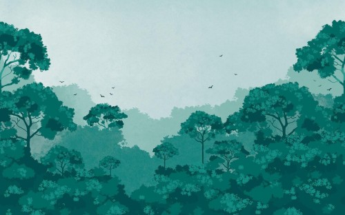 Mural krajobraz lasu Caselio PMW 104727710 S Amazing Forest Pimp My Wall