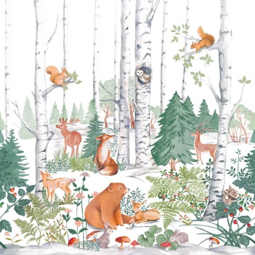 Mural leśne zwierzątka Caselio PMW 104817006 S Enchanted World Pimp My Wall