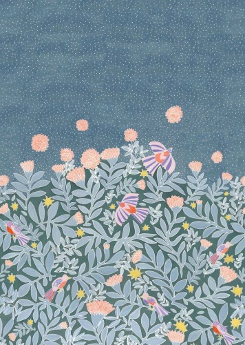 Mural botaniczny Caselio PMW 104836503 M Birds Heaven Pimp My Wall