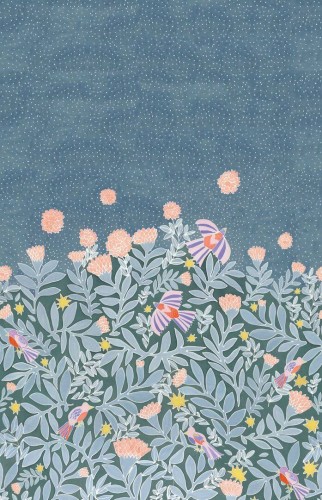 Mural botaniczny Caselio PMW 104836504 L Birds Heaven Pimp My Wall