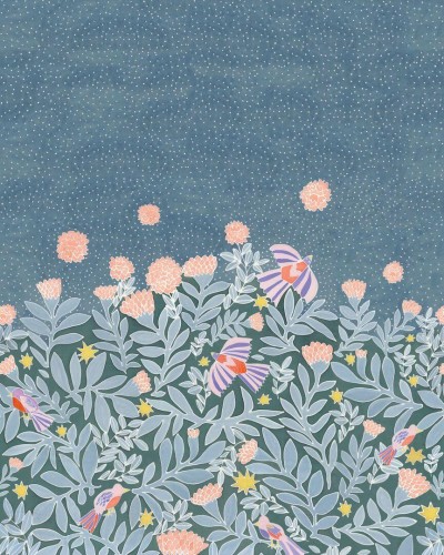 Mural botaniczny Caselio PMW 104836505 S Birds Heaven Pimp My Wall