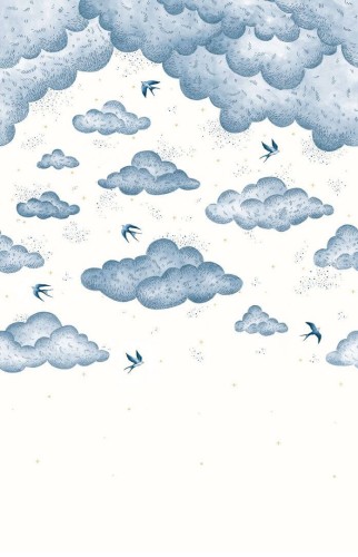 Mural chmurki i jaskółki Caselio PMW 105186004 L Universe Pimp My Wall