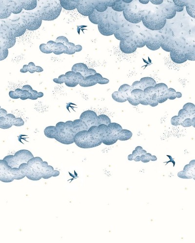 Mural chmurki i jaskółki Caselio PMW 105186005 S Universe Pimp My Wall