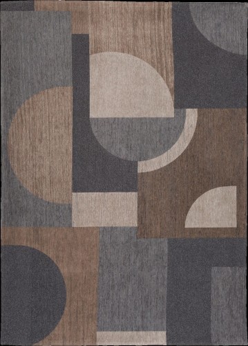 1szt / 24H Dywan geometryczny Art-Deco BAUHAUS LEATHER BROWN 9158 - rozmiar: 170x240 cm.