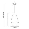 1 szt / 24 H Lampa wisząca Market Set Singapour S Pink&Indigo 652153 