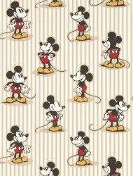 Tapeta Disney Myszka Miki i pasy Sanderson 217273 Mickey Stripe