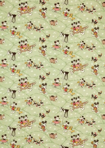 Tkanina Disney Myszka Miki na framie Sanderson 227145 Mickey At The Farm
