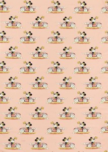 Tkanina Disney Myszka Minnie w samochodzie Sanderson 227147 Minnie On The Move