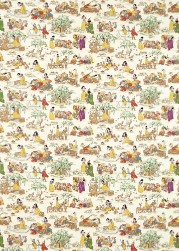 Tkanina Disney Królewna Śnieżka i siedmiu krasnoludków Sanderson 227154 Snow White