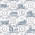 Tapeta imitująca płytki Delft Lorenzo Castillo LCW 1087-001 PLATERO Tana