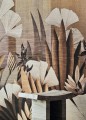 Mural roślinny z liśćmi miłorzębu japońskiego Casamance 71290157 Icho Exploration