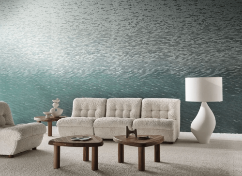 Mural tekstylny w fale wodne Casamance 71340353 Come Exploration