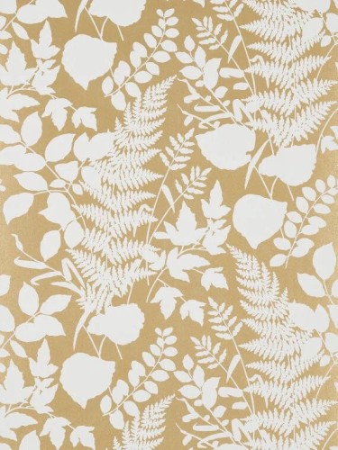 Tapeta liście (złota) Pierre Frey FP754002 Les Fougeres Veranda by Caspari