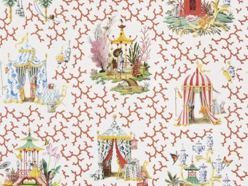 Tapeta scenki rodzajowe Pierre Frey FP758001 Les Folies Veranda by Caspari