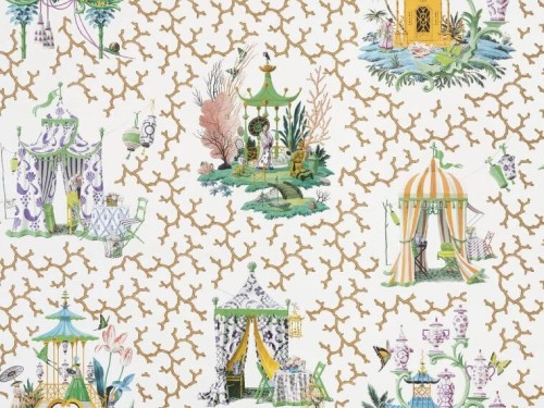 Tapeta scenki rodzajowe Pierre Frey FP758002 Les Folies Veranda by Caspari