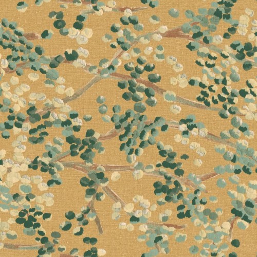 Tapeta roślinna haftowana Elitis VP955 05 Milos Lins Brodes