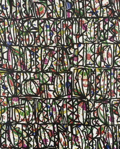 Tapeta abstrakcyjna botaniczna Pierre Frey FP570001 Symboles Les Coquecigrues Les Dessins 4