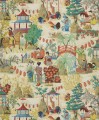Tapeta japońskie scenki rodzajowe Pierre Frey FP590001 Ogaki Les Dessins 4